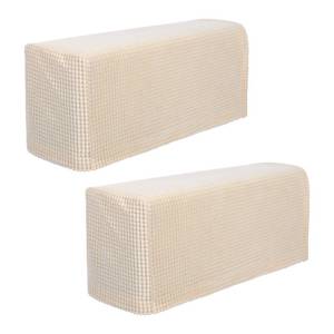 lot 8525 image: BESPORTBLE Chair Arm Protectors Sofa Armrest Cover Stretch Armchair Slipcover Protector Elastic Home Office Recliner Couch Loveseat Cloth 2pcs (Rice White)