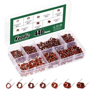lot 8702 image: Keadic 440 Pcs 7 Size Lot 0.7  3.5  1.52.53.54.55.56.57.5T Inductors FM Coil, Inductor Hollow Coil, Inductance Copper Wire Remote Control