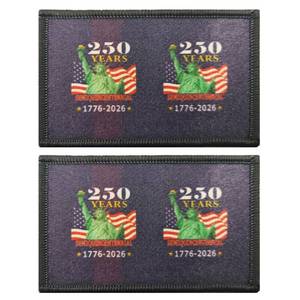 lot 8707 image: stidsds 2 Pack 250 Years of Blessings America Flag Patch Blessings USA 250 Flags Embroidered Patches, Statue of Liberty Design, USA 250th Anniversary Patriotic Design Flags Military Tactical Patch
