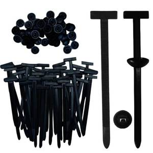 lot 8717 image: 50Pcs Nylon Universal Cable Tie Buckle, New multifunctional automotive zipper clips, Heavy Duty Self-Locking Zip Ties with Button, For routine automotive maintenance