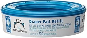 lot 8718 image: Amazon Brand - Mama Bear Diaper Pail Refills for Diaper Genie Pails, 270 Count (Pack of 1) (B06Y2731JC)