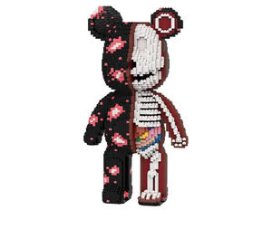 lot 8721 image: DAHONPA Animal Graffiti Skeleton Bear Micro Building Blocks Set (7220PCS), Gift for Adults and Kids - Retail $46