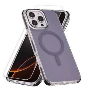 lot 8726 image: Yetagso Magnetic for iPhone 16 Pro Case, Compatible with MagSafe, Soft Frame Matte Back Anti-Fingerprint Shockproof Military-Grade Drop Protection Protective Phone Case, Gray