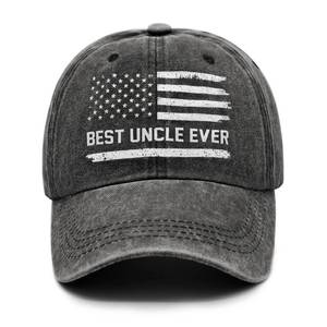 lot 8732 image: Uncle Gifts from Niece Nephew, Funny Fathers Day Birthday Chirstmas Thanksgiving Gifts for Best Uncle Ever, Adjustable Washable Cotton Embroidered Baseball Cap Dark Grey
