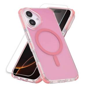 lot 8743 image: Yetagso Magnetic for iPhone 16 Pro Case, Compatible with MagSafe, Soft Frame Matte Back Anti-Fingerprint Shockproof Military-Grade Drop Protection Protective Phone Case, Green