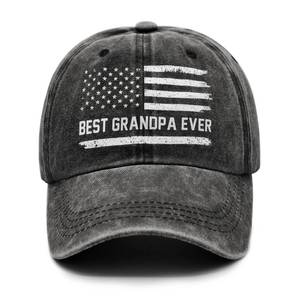 lot 8753 image: Grandpa Gifts from Grandkids, Grandpa Hat for Men, Thanksgiving Christmas Fathers Day Birthday Gifts for Grandfather, Adjustable Washable Cotton Embroidered Baseball Caps Grey