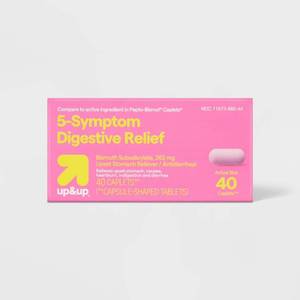 lot 8759 image: Digestive Relief Bismuth Caplets - 40ct - up&up