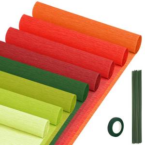lot 8805 image: Crepe Paper Streamers 8 Rolls, 10 x 98Inch 8 Christmas Colors Crepe Paper Sheets for DIY Gift Colourful Paper Flower Wrapping Paper Crafts Birthday Wedding Holiday Party Decorations