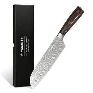TONGMARU Chef Knife, 8 inch Professional High Carbon Razor Super Sharp German Stainless Steel - Kitchen Chef Kitchen Knife with Ergonomic Forged PakkaWood Handle, with Luxury Gift Box, for Family