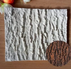 lot 8906 image: Flexible Silicone Concrete Stamp Mold - Realistic Tree Bark Texture - 7.5x6x0.4 for Concrete, Mortar & Plaster - Ideal for Walls, Columns, Crafts, DIY Home D�cor & Landscaping Projects - Retail $63