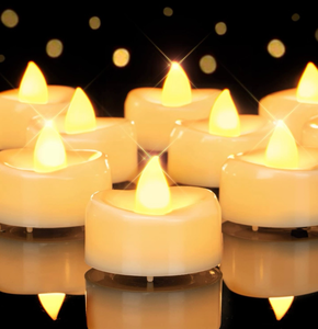lot 8925 image: YOKACIKI Flameless Candles, 96 Pack LED Tea Lights Candles, Battery Operated Candles