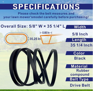 lot 8937 image: 954-05040 Drive Belt 58 x 35 14 Replaces 754-05040 954-0241 954-0241A 754-0241 754-0241A Fits MTD Craftsman Troy-Bilt Cub Cadet Yard Machines Huskee Lawn Tractor & Riding Mower