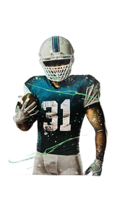 lot 9002 image: Football Player #31 Canvas Wall Art Print 16x20