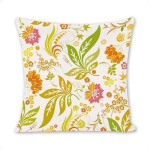 lot 9011 image: HalloweenFall Decorations for HOM - Yellow Floral Throw Pillow Covers Square Cotton Linen Boho Modern Pillowcase 18x18 (Beige) Art Pillows Sleeve Cushion Cover for Sofa Bedroom Car Yard