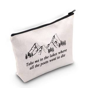 lot 9018 image: BLUPARK Singer Inspired Makeup Bag The Lakes Lyrics Gift Singer Fan Gift Singer Album Gift Music Gift (To the lakes)