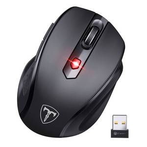 lot 9036 image: Ergonomic Computer Mouse,Wireless Mouse for Laptop, 2.4G Mouse with USB Receiver, Finger Rest,2400DPI USB Mouse,5 Adjustable DPI Levels for Laptop Chromebook Notebook MacBook Computer, Black