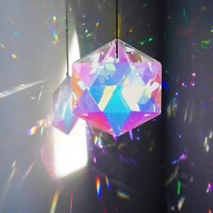 lot 9052 image: MARCSONNIA Crystal Suncatcher Prism, AB Pendant, Rainbow Window 100mm 1pc