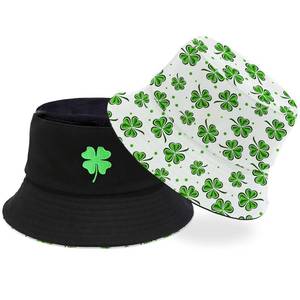 lot 9061 image: Rurymoe St Patricks Day Accessories Bucket Hat Unisex Sun Beach Bucket Hats for Women Men Packable Fisherman Hat Headwear Accessories (Green)