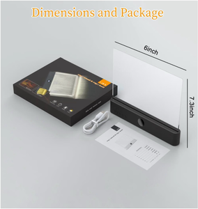lot 9072 image: Book Light for Reading in Bed at Night Flat Reading Lights, Black3 Color Dimmable, Rechargeable, Flat Booklight, Timer, Reading Light, Bookish Gifts for Book Lovers