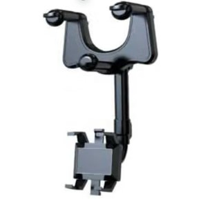 lot 9083 image: 360° Car Phone Holder Rotatable and Retractable Rearview Mirror Mount Universal Automatic Adjustment Clamp Arm -