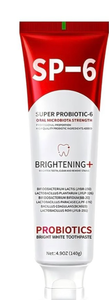 lot 9090 image: SP-6 Probiotic Toothpaste - Niacinamide Whitening Toothpaste Enhanced Formula with 6 Probiotics for Teeth Whitening and Gum Health - Enamel-Safe, Fluoride-Free, Fresh Mint Flavor, 4.94oz
