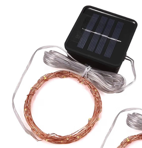 lot 9092 image: Solar Mini Teeny Tiny Lights, Warm White, String Light Starry String Light, For Garden Fairy, Tree, Railing, Arbor, Fence