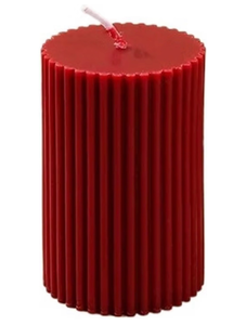 lot 9093 image: Colorful wavy Ribbed Cylinder Pillar unScented Candle Soy Wax Aromatherapy for Home Decor Wedding Table Birthday Gift (brown) 4