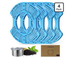lot 15497 image: 4 Pcs Stainless Steel Large Dog Water Bowl Filters for No Spill Dog Water Bowl, Activated Carbon Replacement Filters Water Filtering Mat (4 Filters)