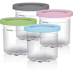 lot 15501 image: Ice Cream Category Ice Cream Category Nc299Amz Nc300 Series Ice Cream Maker Dishwasher Safe Leak Proof Cream Container Box LidGreenGrayBlue