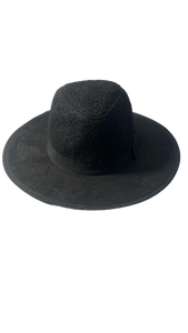 lot 15529 image: International Concepts Black Wide Brim Hat One Size