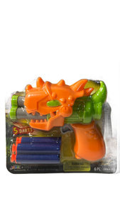 lot 15540 image: Dino World Dart Shot Foam Dart Blaster with 5 Darts