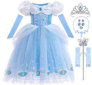 lot 9121 image: iTVTi Girls Blue Princess Dress with Accessories, 2-3 Years(Tag 100) - Retail $28