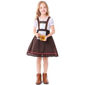 lot 9127 image: RABISS Kids Girls Oktoberfest Costume Halloween Beer Maid Costumes Traditional Bavarian German Dirndl Dress Carnival Costumes - Retail $29