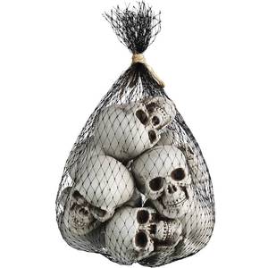 lot 10183 image: Boao 10 Pcs Halloween Mini Skull Heads 2.3 Plastic Skeleton Skulls Decor