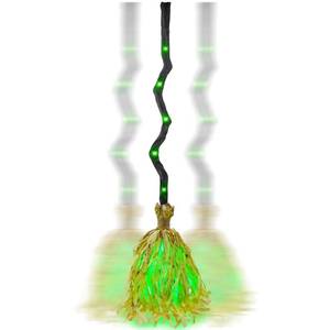 DR.DUDU 35" Animated Witches Broom Halloween Decor Magic Witch Broomstick