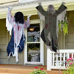 JOYIN 2 Pcs 47" Halloween Climbing Zombies Wall Decoration Outdoor, Halloween Climbing Dead Zombie Decoration for Haunted House Prop, Yard Holiday Party Decor