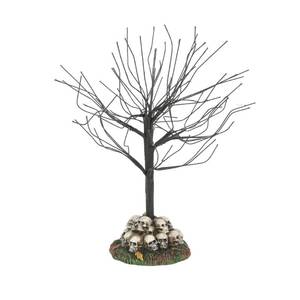 lot 10206 image: Department 56 Village Collection Accessories Halloween Scary Skeletons Tree Figurine, 10 Inch, Multicolor