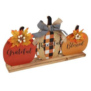 lot 10209 image: esur Fall Decorations for Home, Rustic Fall Tabletop Counter Decor, Thanksgiving Decor Gifts - Thankful Grateful Blessed