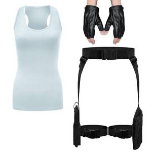 lot 10228 image: Kathfly 3 Pcs Womens Halloween Cosplay Thigh Strap Costume Set, Blue