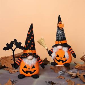 lot 10237 image: Ni-JASW Halloween Plush Gnomes Decorations for Home Set of 2