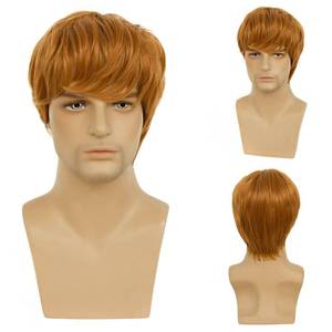 lot 10251 image: Beweig Mens Wig Short Orange Costume Hair Replacement Synthetic Cosplay Halloween Hair Wigs