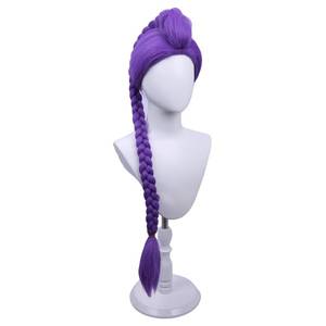 lot 10262 image: WAVELNM Purple Braid Wigs Women Long Purple Wig Daily Party Halloween Synthetic Wigs