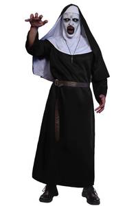 lot 10271 image: ERECT PEAK Horror Scary Nun Outfit for Halloween Party Black Robe Costume S