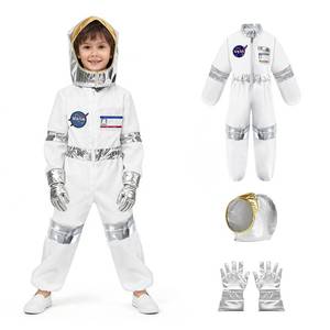 lot 10295 image: QJWBZ NASA Astronaut Costumes for Kids America Spacesuit for Boys Girls Space Jumpsuit Set Halloween Dress Up Cosply
