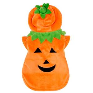 lot 10329 image: Pumpkin Costumes for Dogs, Halloween Costume for Dogs Small, Pet Cosplay Dress, Puppy Warm Outfits Fleece Hoodie, (S for 3.05.5 lbs)