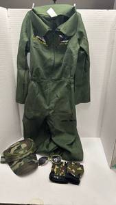 lot 10341 image: Green Hooded Flight Suit with Accessories Lot size 910