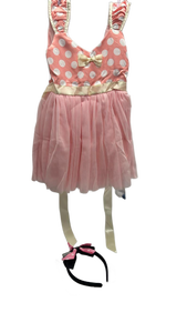 lot 10342 image: Girls Sleeveless Dress with Polka Dot Print and Tulle Skirt size 56