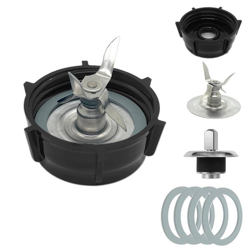 lot 6983 image: for Oster Blender Replacement Parts Kit - Ice Crusher Blade with Jar Base Cap, Coupling Stud Slinger Pin & 4 Rubber O Ring Sealing Gaskets