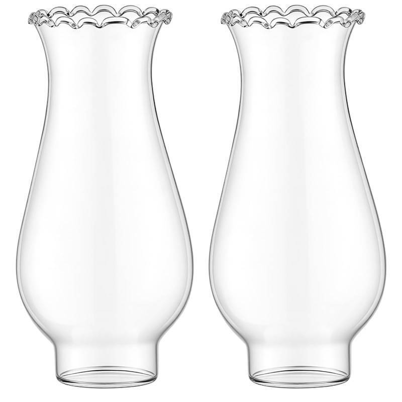 lot 7184 image: Lewtemi 2 Pcs 1 14 Inch Base Tiny Oil Lamp Chimney Kerosene Lamps Shade Oil Lamp Glass Replacement for Miniature Kerosene Lamps(Stylish)