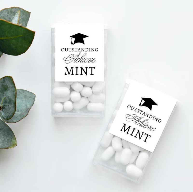 lot 5842 image: Graduation Party Favors Mint Stickers for Mints Candy, Class of 2026 Graduation Gifts Stickers, Graduations Gifts Decorations Sticker, Gift Wrap Paper Tags Labels Decor 150pcs